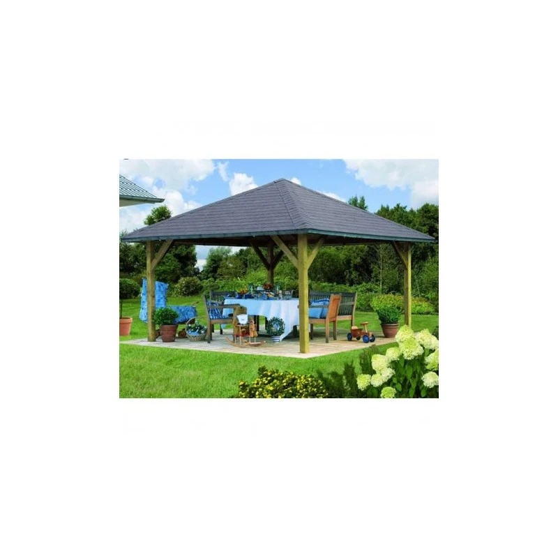 Kiosque Carré Holm 1 En Bois FSC – 4,31x4,31m - Karibu 2 Kiosque Carré Holm 1 En Bois FSC – 4,31x4,31m - Karibu
