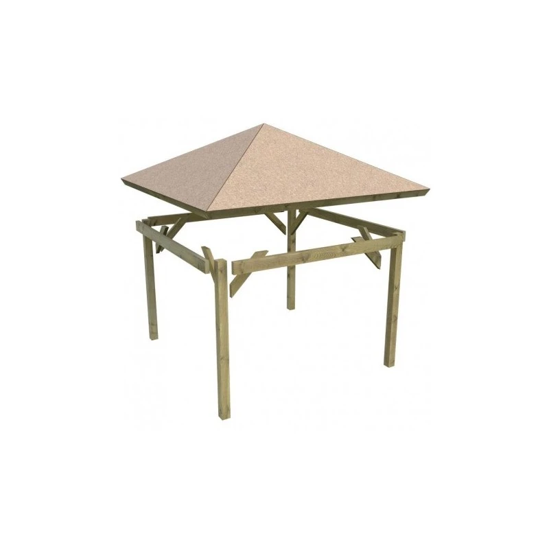 Kiosque De Jardin Carré Sevilla – 3,40x3,40m - Karibu 6 Kiosque De Jardin Carré Sevilla – 3,40x3,40m - Karibu – Image 4