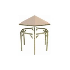 Kiosque En Bois Hexagonal Madrid - Diam. 3,49m - Karibu -Jardin Soldes kiosque en bois hexagonal madrid diam 349m karibu 4