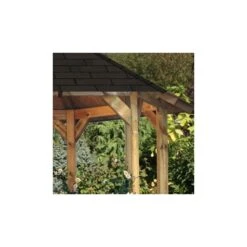 Kiosque En Bois Hexagonal Madrid - Diam. 3,49m - Karibu -Jardin Soldes kiosque en bois hexagonal madrid diam 349m karibu 5