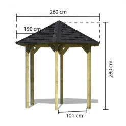 Kiosque Hexagonal En Bois Lissabon - Diam. 2,99m – Avec Shingles – Karibu 10 Kiosque Hexagonal En Bois Lissabon - Diam. 2,99m – Avec Shingles – Karibu -Jardin Soldes kiosque hexagonal en bois lissabon diam 299m avec shingles karibu 2