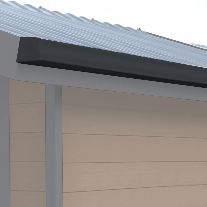 Kit Gouttières Anthracite - Pack Prêt à La Pose Pour Abri PREMIUM Woodlife Garden Double Pentes Longueur 4m 5 Kit Gouttières Anthracite - Pack Prêt à La Pose Pour Abri PREMIUM Woodlife Garden Double Pentes Longueur 4m – Image 3