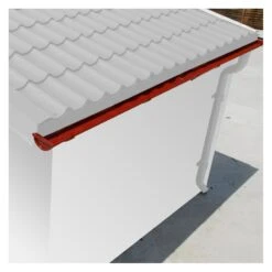 Kit Gouttières Rouge - Pack Prêt à La Pose Pour Abri Grosfillex 11,2m² -Jardin Soldes kit gouttieres rouge pack pret a la pose pour abri grosfillex 112m 2