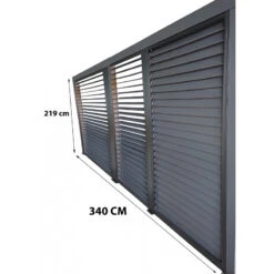 Panneaux De Ventelles Amovibles Pour Côté 3,60m Des Pergolas Bioclimatiques 10,80m² Et 21,52m² HABRITA -Jardin Soldes panneaux de ventelles amovibles pour cote 360m des pergolas bioclimatiques 1080m et 2152m habrita 2