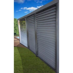 Panneaux De Ventelles Amovibles Pour Côté 3,60m Des Pergolas Bioclimatiques 10,80m² Et 21,52m² HABRITA -Jardin Soldes panneaux de ventelles amovibles pour cote 360m des pergolas bioclimatiques 1080m et 2152m habrita 4