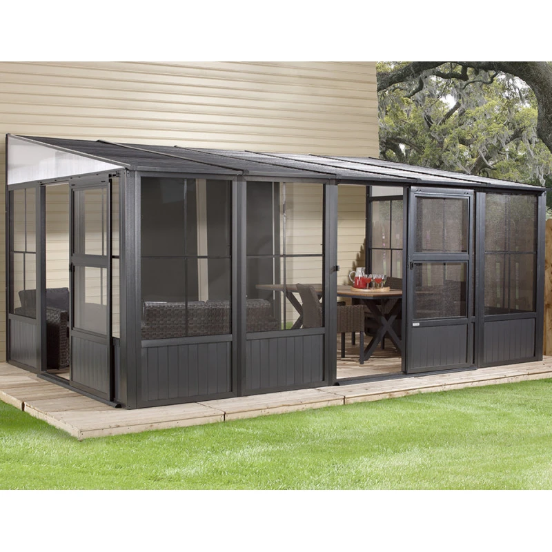 Pavillon Adossé Charlestone 309x502cm En Aluminium Et Acier Galvanisé - SOJAG 3 Pavillon Adossé Charlestone 309x502cm En Aluminium Et Acier Galvanisé - SOJAG