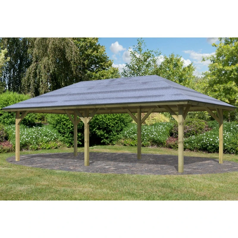 Pavillon Rectangulaire En Bois FSC Holm 2 - 7,78x4,31m Karibu 8 Pavillon Rectangulaire En Bois FSC Holm 2 - 7,78x4,31m Karibu – Image 6