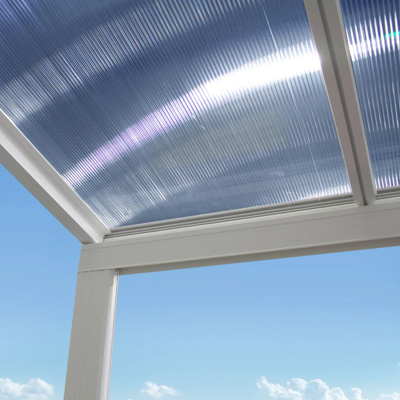 Pergola Adossée 300x300cm En Aluminium Blanc Et Polycarbonate 4mm CIELO - DCB Garden 5 Pergola Adossée 300x300cm En Aluminium Blanc Et Polycarbonate 4mm CIELO - DCB Garden – Image 3