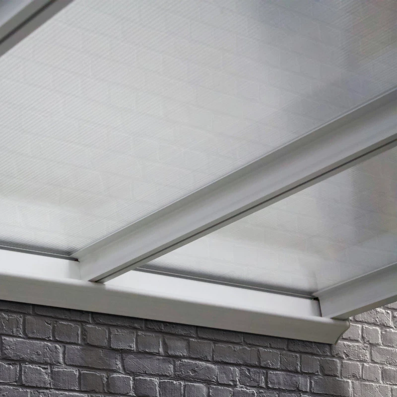 Pergola Adossée 300x300cm En Aluminium Blanc Et Polycarbonate 4mm CIELO - DCB Garden 6 Pergola Adossée 300x300cm En Aluminium Blanc Et Polycarbonate 4mm CIELO - DCB Garden – Image 4