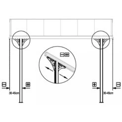 Pergola Adossée Ajustable - Toit De Terrasse En Alu 3,75x2,55m X-METAL -Jardin Soldes pergola adossee ajustable toit de terrasse en alu 255x375m x metal 4