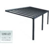 Pergola Adossée Stockholm 350x740cm Aluminium Gris Et Polycarbonate Avec Stores De Toit Rétractables – Palram - Canopia -Jardin Soldes pergola adossee stockholm 350x740cm aluminium gris et polycarbonate avec stores de toit retractables palram