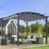 Pergola Arche Aluminium/acier Gris Anthracite 11,22m² Avec Toit En Toile Polyester 280gr/m² Gris HABRITA 1 Pergola Arche Aluminium/acier Gris Anthracite 11,22m² Avec Toit En Toile Polyester 280gr/m² Gris HABRITA -Jardin Soldes pergola arche aluminiumacier gris anthracite 1122m avec toit en toile polyester 280grm gris habrita
