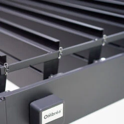 Pergola Bioclimatique Adossée En Alu Anthracite 3,6x6m Ombrea -Jardin Soldes pergola bioclimatique adossee en alu anthracite 36x6m ombrea 4