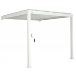 Meilleures ventes 11 Pergola Bioclimatique Adossée En Alu Blanc 3x3m Ombrea