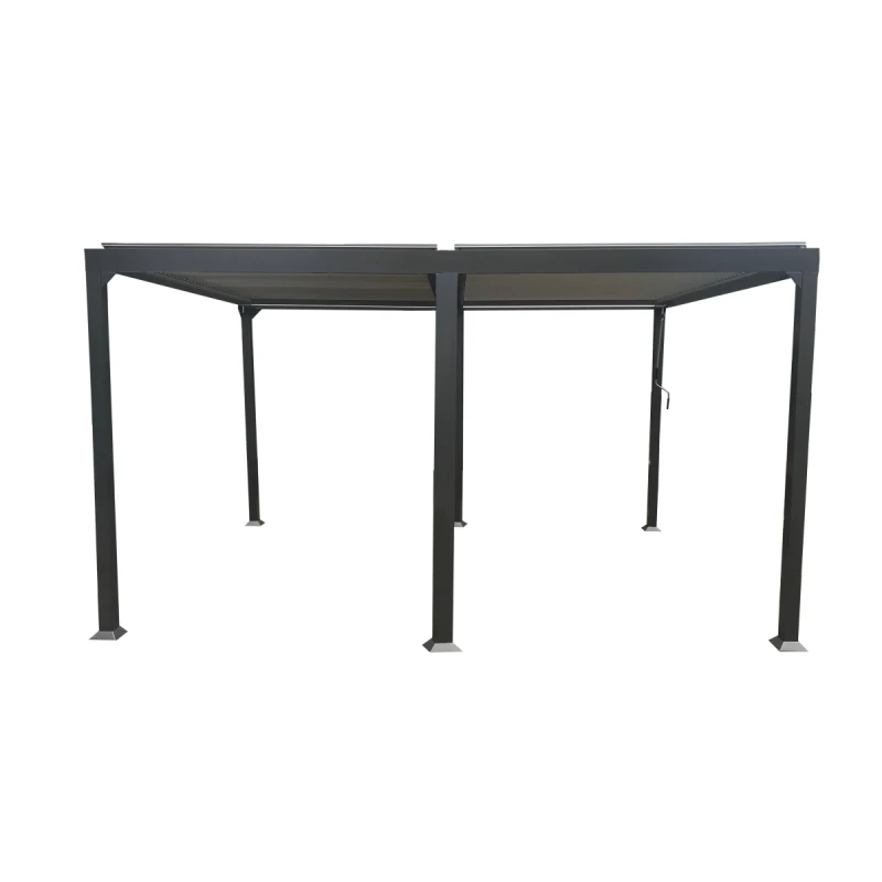 Pergola Bioclimatique Autoportante 300x400cm Lames En Aluminium - Gris - Gaia - Couleurs Du Monde 4 Pergola Bioclimatique Autoportante 300x400cm Lames En Aluminium - Gris - Gaia - Couleurs Du Monde – Image 2