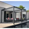 Pergola Bioclimatique Autoportante 300x400cm Lames En Aluminium - Gris - Gaia - Couleurs Du Monde -Jardin Soldes pergola bioclimatique autoportante 300x400cm lames en aluminium gris gaia couleurs du monde