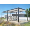 Pergola Bioclimatique Autoportante 300x600cm Lames 13cm - Gris - MEMPHIS - Couleurs Du Monde
