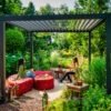 Pergola Bioclimatique Autoportante En Alu Anthracite 3.6x3.6m Ombrea -Jardin Soldes pergola bioclimatique autoportante en alu anthracite 36x36m ombrea