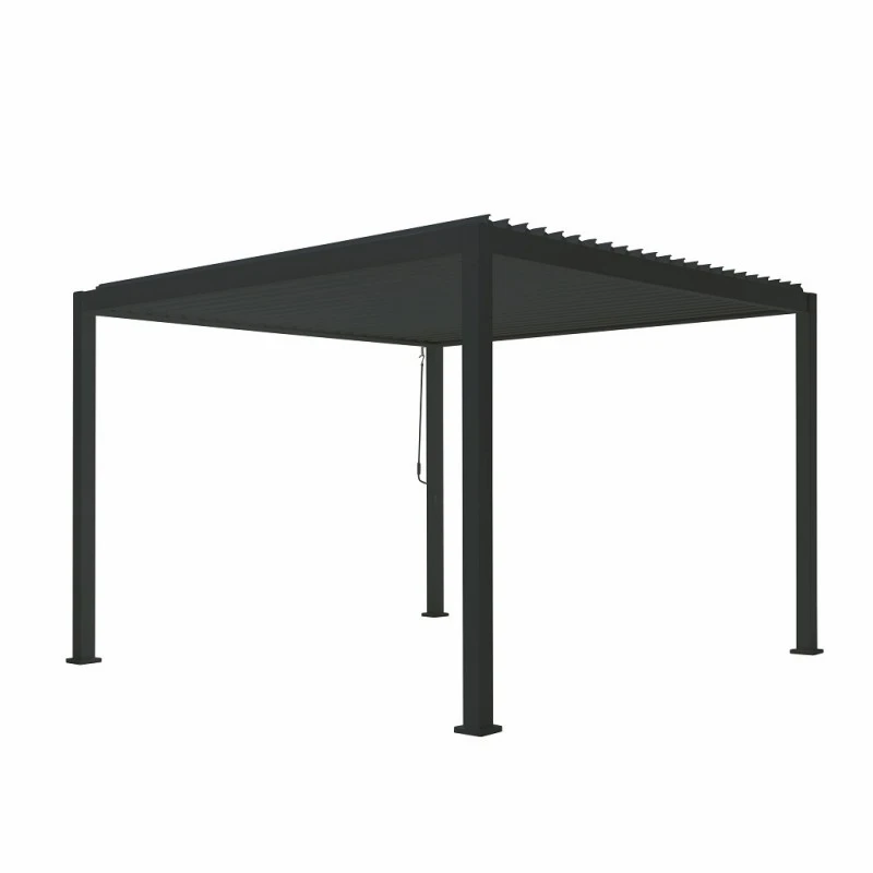 Pergola Bioclimatique Autoportante En Alu Anthracite 3x3m Ombrea 4 Pergola Bioclimatique Autoportante En Alu Anthracite 3x3m Ombrea – Image 2