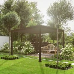 Meilleures ventes 1 Pergola Bioclimatique Autoportante En Alu Anthracite 3x3m Ombrea