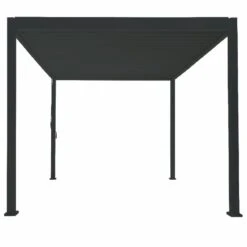 Pergola Bioclimatique Autoportante En Alu Anthracite 3x4m Ombrea -Jardin Soldes pergola bioclimatique autoportante en alu anthracite 3x4m ombrea 4