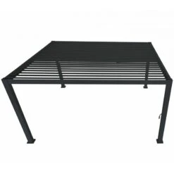 Pergola Bioclimatique Autoportante En Alu Anthracite 3x4m Ombrea -Jardin Soldes pergola bioclimatique autoportante en alu anthracite 3x4m ombrea 5
