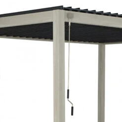 Pergola Bioclimatique Autoportante En Alu Aspect Bois 3x4m Ombrea -Jardin Soldes pergola bioclimatique autoportante en alu aspect bois 3x4m ombrea 5