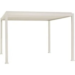 Pergola Bioclimatique Autoportante En Alu Blanc 3.6x3.6m Ombrea -Jardin Soldes pergola bioclimatique autoportante en alu blanc 36x36m ombrea 4