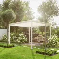 Meilleures ventes 9 Pergola Bioclimatique Autoportante En Alu Blanc 3x3m Ombrea