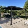 Pergola Bioclimatique Autoportante En Aluminium Anthracite 4x4m - X-METAL -Jardin Soldes pergola bioclimatique autoportante en aluminium anthracite 4x4m x metal