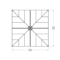 Pergola En Aluminium Et Polycarbonate 429x429cm Palermo™ 4300 - Palram - Canopia -Jardin Soldes pergola en aluminium et polycarbonate 429x429cm palermo 4300 palram 4