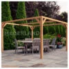 Pergola En Bois Lamellé-collé 300x300cm Tarragona – Maderland -Jardin Soldes pergola en bois lamelle colle 300x300cm tarragona maderland