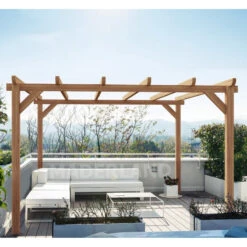 Pergola En Bois Lamellé-collé 500x300cm Sitges – Maderland