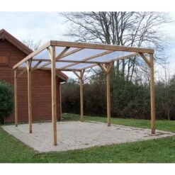 Pergola THONON 15,06m² En Bois Massif Avec Couverture PVC – HABRITA -Jardin Soldes pergola thonon 1506m en bois avec couverture pvc habrita 5