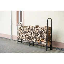 Porte-bûches 240cm En Acier Capacité De Charge De 1000kg Avec Couverture - Shelter Logic -Jardin Soldes porte buches 240cm en acier capacite de charge de 1000kg avec couverture shelter logic 2
