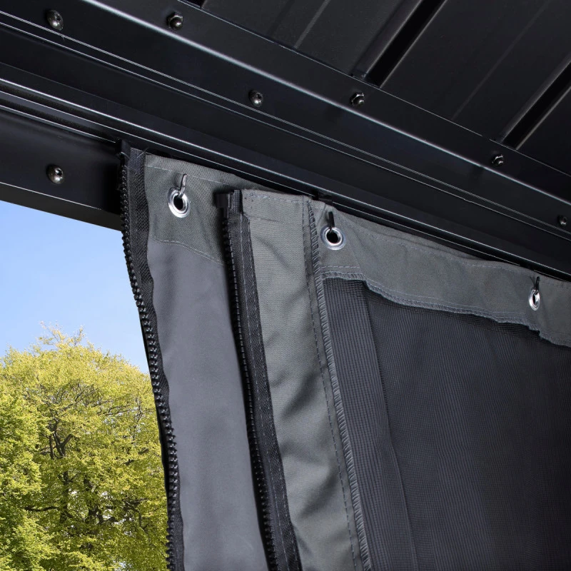 Rideaux Occultants En Polyester Gris Pour Pergolas Moreno 3x4 Et Mykonos 10x14 - SOJAG 7 Rideaux Occultants En Polyester Gris Pour Pergolas Moreno 3x4 Et Mykonos 10x14 - SOJAG – Image 5