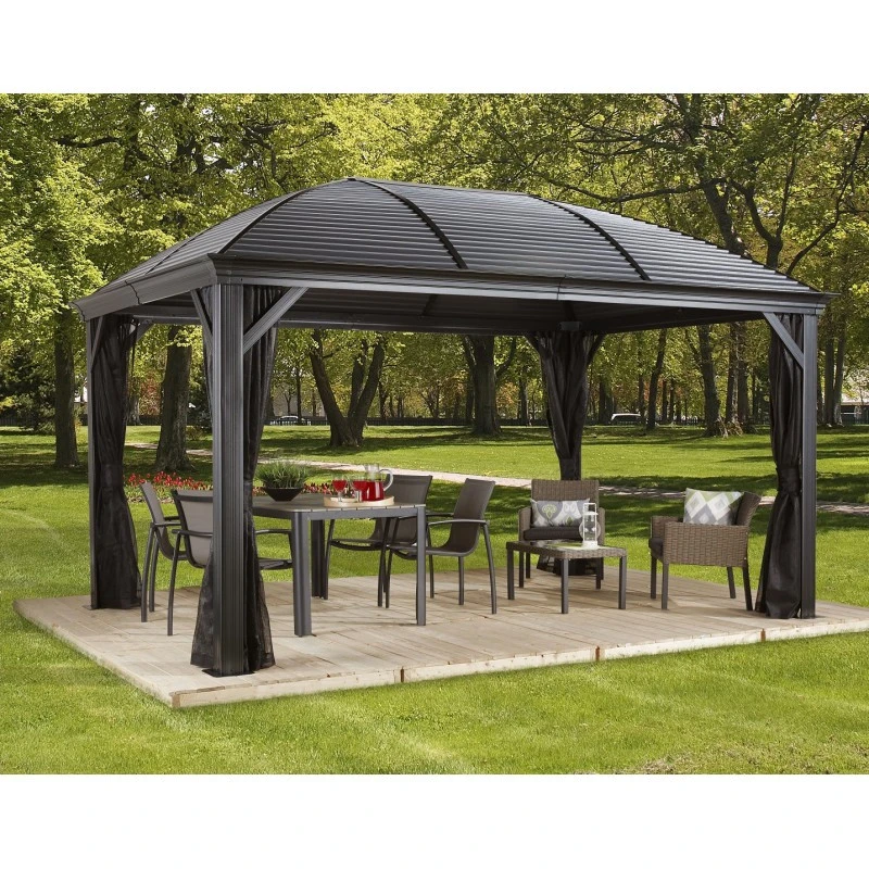 Rideaux Occultants En Polyester Gris Pour Pergolas Moreno 3x4 Et Mykonos 10x14 - SOJAG 8 Rideaux Occultants En Polyester Gris Pour Pergolas Moreno 3x4 Et Mykonos 10x14 - SOJAG – Image 6