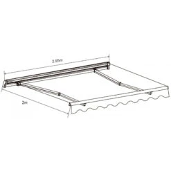 Store Banne Manuel 295x200cm EASY Toile Polyester Beige - X-METAL -Jardin Soldes store banne manuel 295x200cm easy toile polyester beige x metal 2