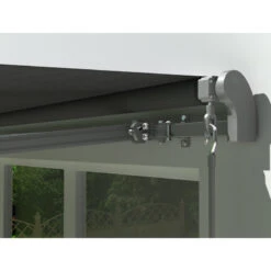 Store Banne Manuel 295x200cm EASY Toile Polyester Grise - X-METAL -Jardin Soldes store banne manuel 295x200cm easy toile polyester grise x metal 2