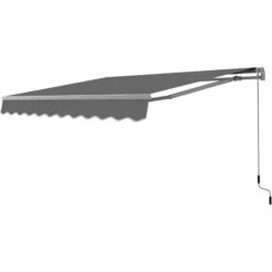 Store Banne Manuel 295x200cm EASY Toile Polyester Grise - X-METAL -Jardin Soldes store banne manuel 295x200cm easy toile polyester grise x metal 5