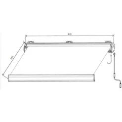 Store Banne Motorisé 400x300cm LUXO Toile Polyester Grise - X-METAL -Jardin Soldes store banne motorise 400x300cm luxo toile polyester grise x metal 2