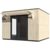 Studio Como Modulable Isolé En Bois Blanc 13m² Avec Double Porte Vitrée - Décor Et Jardin -Jardin Soldes studio como modulable isole en bois blanc 13m avec double porte vitree decor et jardin