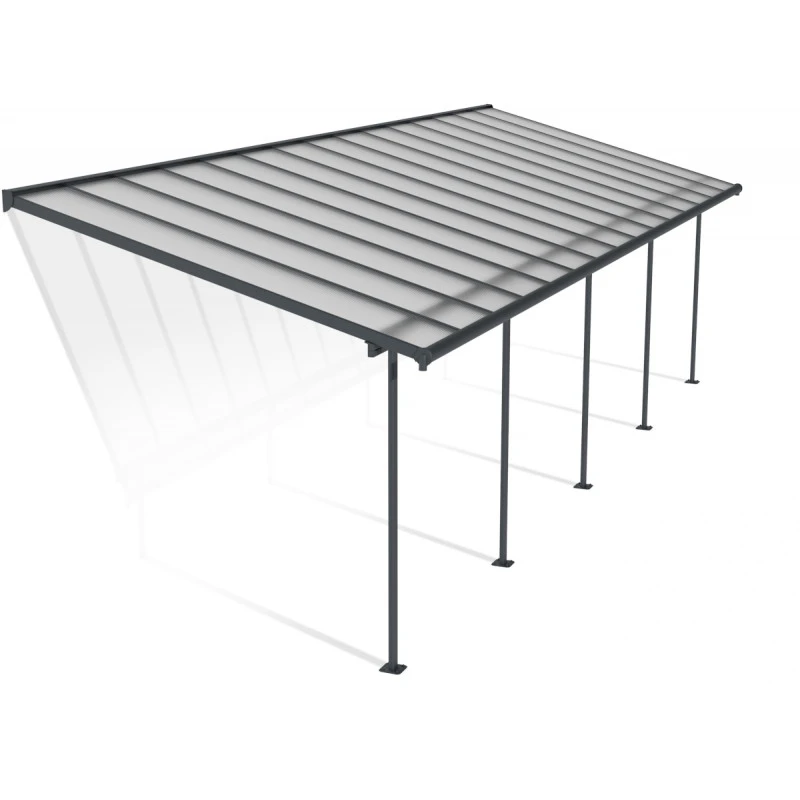 Toit De Terrasse 295x924cm En Aluminium Gris Et Polycarbonate 6mm SIERRA - Canopia By Palram 5 Toit De Terrasse 295x924cm En Aluminium Gris Et Polycarbonate 6mm SIERRA - Canopia By Palram – Image 3