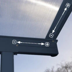 Toit De Terrasse 295x924cm En Aluminium Gris Et Polycarbonate 6mm SIERRA - Canopia By Palram 12 Toit De Terrasse 295x924cm En Aluminium Gris Et Polycarbonate 6mm SIERRA - Canopia By Palram -Jardin Soldes toit de terrasse 295x924cm en aluminium gris et polycarbonate 6mm sierra canopia by palram 4