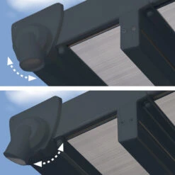 Toit De Terrasse 300x851cm En Aluminium Gris Et Polycarbonate 8mm FERIA - Canopia By Palram -Jardin Soldes toit de terrasse 300x851cm en aluminium gris et polycarbonate 8mm feria palram 5