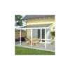 Toit De Terrasse 300x900cm En Alu Blanc Et Polycarbonate 8mm PATIO -Jardin Soldes toit de terrasse 300x900cm en alu blanc et polycarbonate 8mm patio