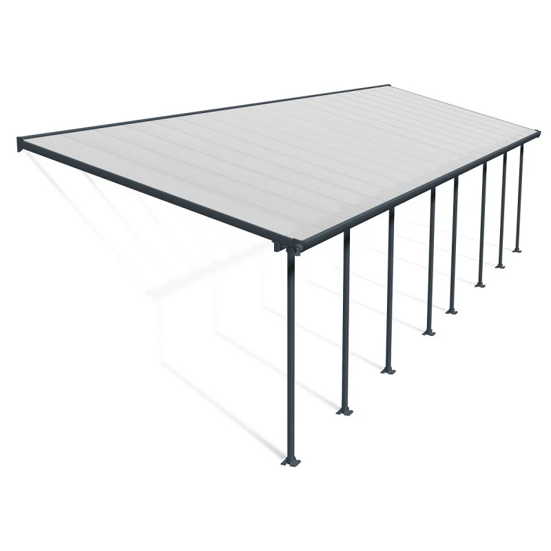 Toit De Terrasse 300x1035cm En Aluminium Gris Et Polycarbonate 8mm FERIA - Canopia By Palram 5 Toit De Terrasse 300x1035cm En Aluminium Gris Et Polycarbonate 8mm FERIA - Canopia By Palram – Image 3