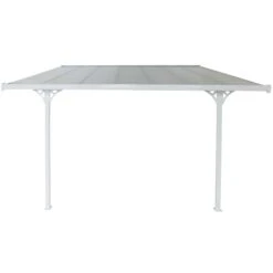 Toit De Terrasse Ajustable En Aluminium Laqué Blanc 3,05x4,36m X-METAL -Jardin Soldes toit de terrasse ajustable en aluminium laque blanc 305x436m x metal 3
