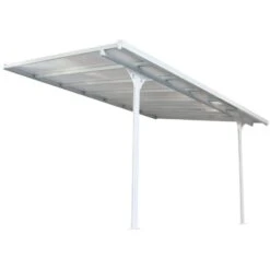 Toit De Terrasse Ajustable En Aluminium Laqué Blanc 3,05x4,36m X-METAL -Jardin Soldes toit de terrasse ajustable en aluminium laque blanc 305x436m x metal 4