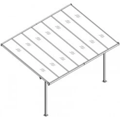 Toit De Terrasse Ajustable En Aluminium Laqué Blanc 3,05x4,36m X-METAL -Jardin Soldes toit de terrasse ajustable en aluminium laque blanc 305x436m x metal 5